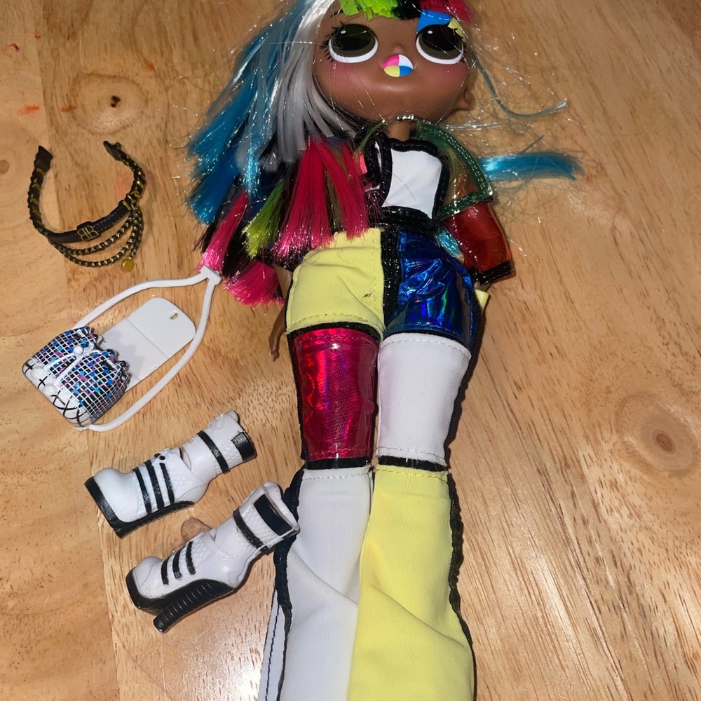 L.O.L. Surprise! Doll with Multicolor Outfit - White, Yellow, Blue, Pink, Green